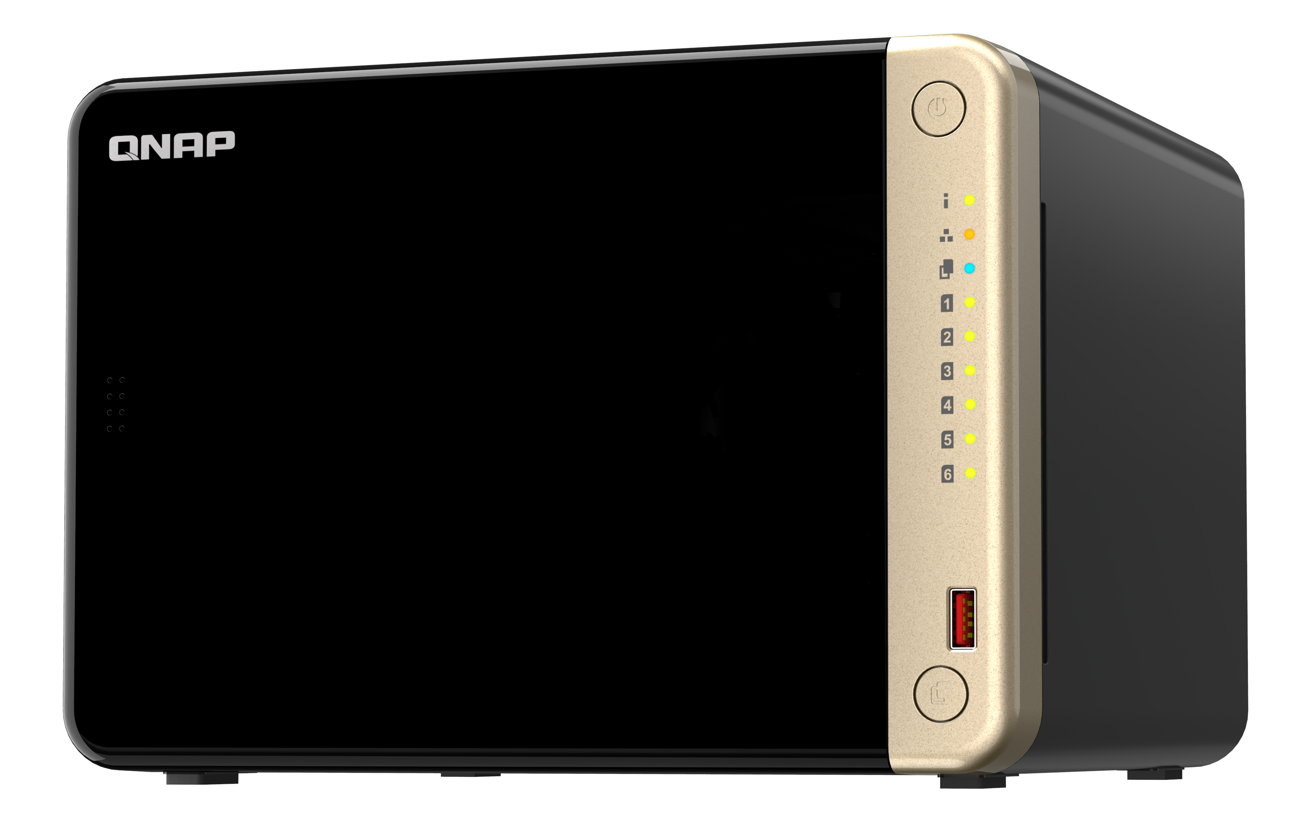 QNAP TS-664 NAS-Server 6 Schächte 8 GB RAM 2.5 Gigabit Ethernet Schwarz, Bronze