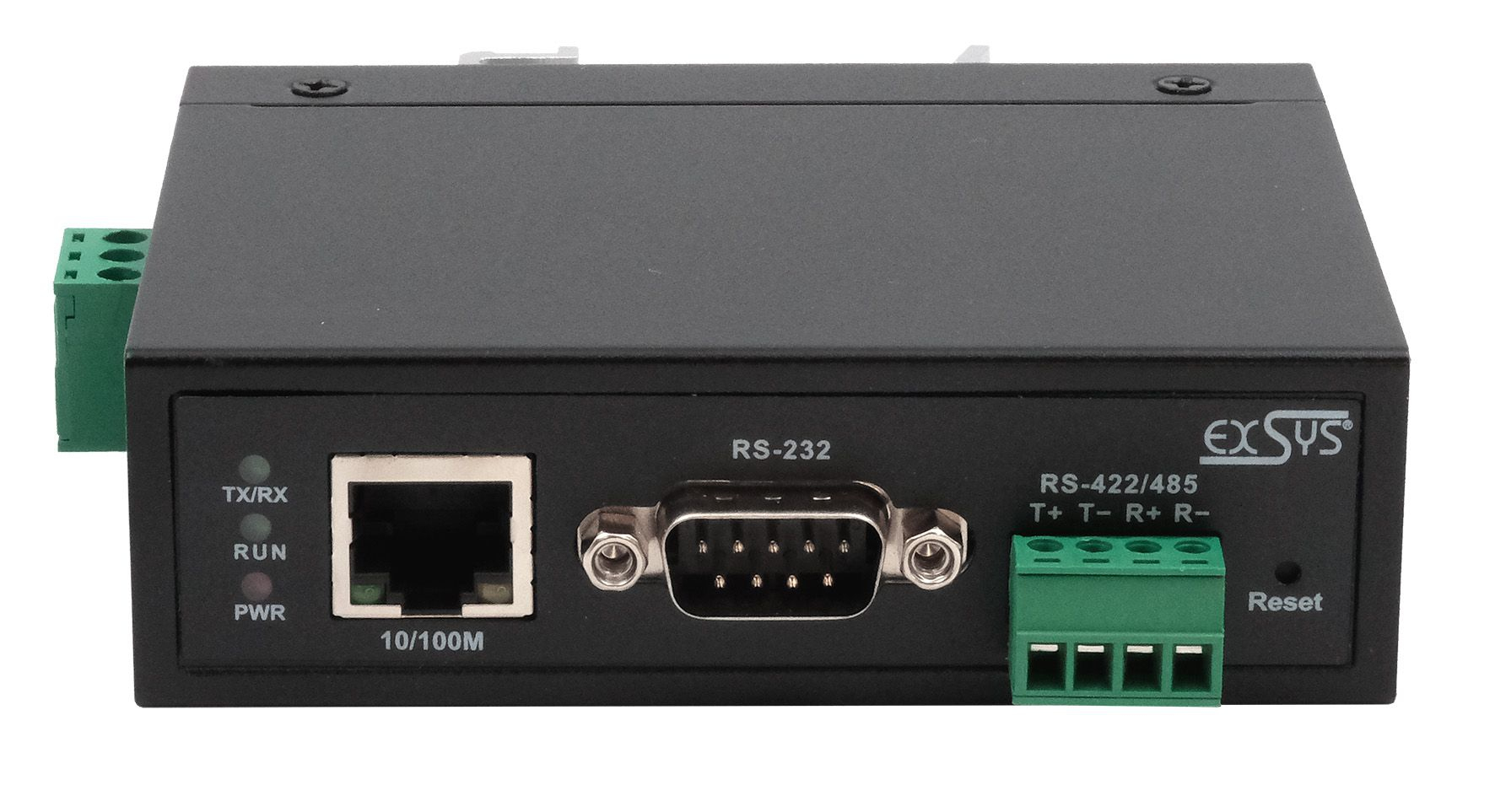 EXSYS Serial Device Server EX-61001 1x RS-232/422/485 mit Netzadapter Schwarz