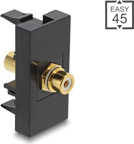 Delock Easy 45 Modul Cinch Buchse zu vergoldet weiß schwarz (90956)
