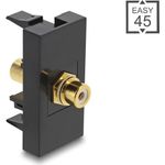 Delock Easy 45 Modul Cinch Buchse zu vergoldet weiß schwarz (90956)