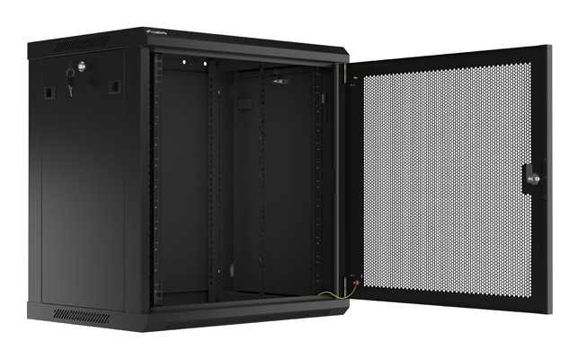 Lanberg WF01-6412-23B 12U 19" Netzwerkschrank Schwarz, RAL 9004