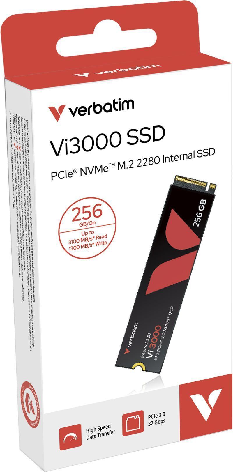 Verbatim Vi3000 256 GB M.2 PCIe 3.0 NVMe SSD