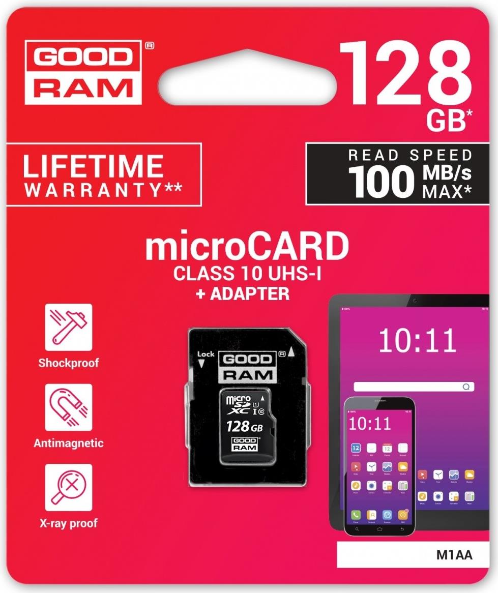 Goodram M1AA-1280R12 Speicherkarte 128 GB MicroSDXC UHS-I Klasse 10 (M1AA-1280R12)