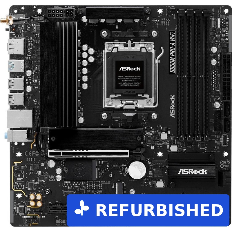 ASRock B850M Pro-A WiFi Mainboard AM5 mATX DDR5 bis 256 GB HDMI/DP WiFi 6E (90-MXBR9-A0UAYZ) (geöffnet)