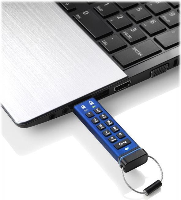 iStorage datAshur Pro USB-Stick 16 GB USB 3.0 AES 256-Bit Blau
