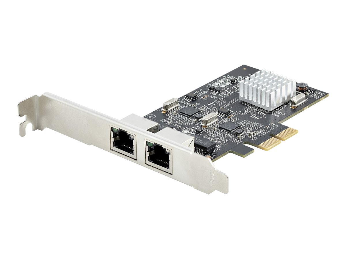 Startech PR22GI-NETWORK-CARD 2-Port 2.5 Gbit PCIe Netzwerkkarte Schwarz
