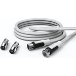 Hama TV-Anschlusskabel, F-St. - F-St., 100 dB, Gewebe, inkl 2 Koax-Adapter, 6 m (00056588)