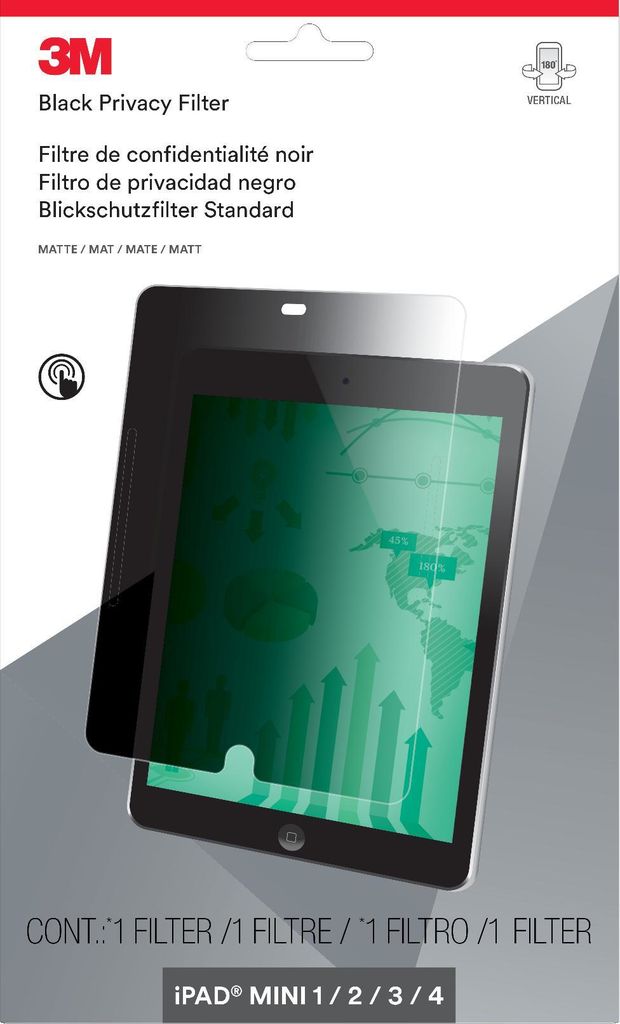 3M Blickschutzfilter für Apple iPad mini 1/2/3/4 Hochformat (98044062150)