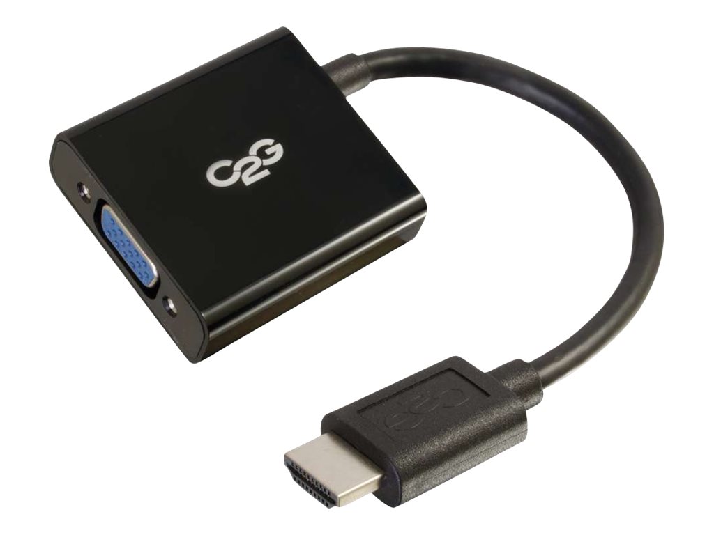 C2G HDMI to VGA Adapter Videokonverter Dongle 1080p Schwarz