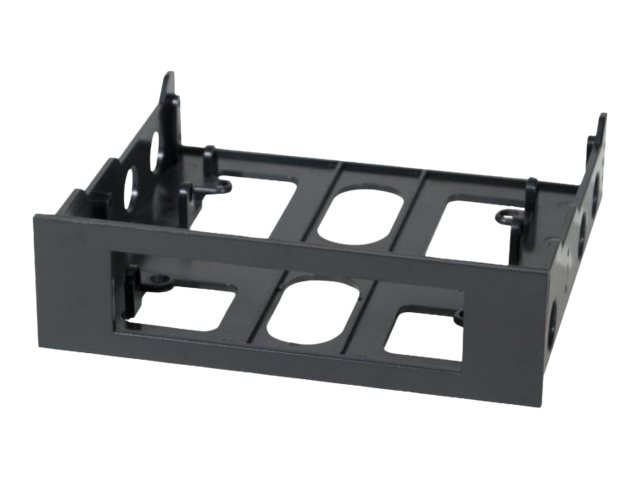3.5" Floppy Einbaurahmen für 13,30cm (5,25") Einbauschächte, Kunststoff, Farbe schwarz Einbaurahmen für 3.5" Floppy Laufwerke in 13,30cm (5,25") Einbauschächte (730525)