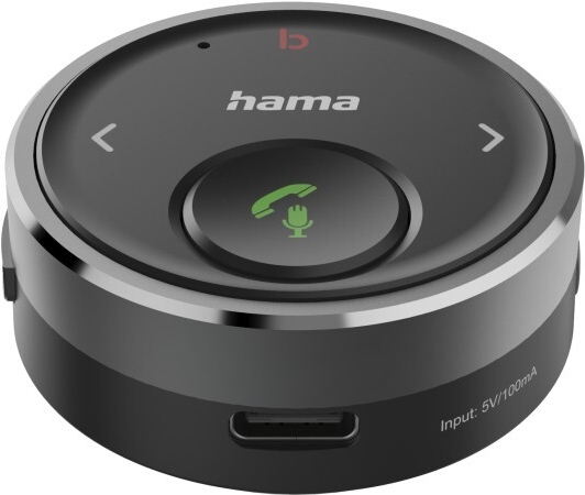 Hama Bluetooth®-Receiver für Kfz, 3,5-mm-Stecker, Sprachsteuerung, Freisprechen (00014173)