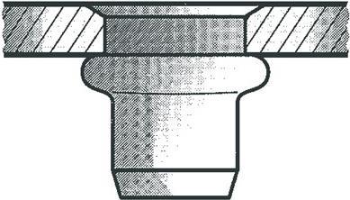 GESIPA Blindnietmutter Stahl M6 9x15,5mm dxl f.0,25-3,5mm GESIPA Flachrundkopf (6420273)