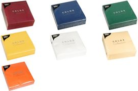 PAPSTAR Servietten, 330 x 330 mm, 3-lagig, dunkelgrün 1/4 Falz, Tissue, eingeschweißt - 1 Stück (86974)