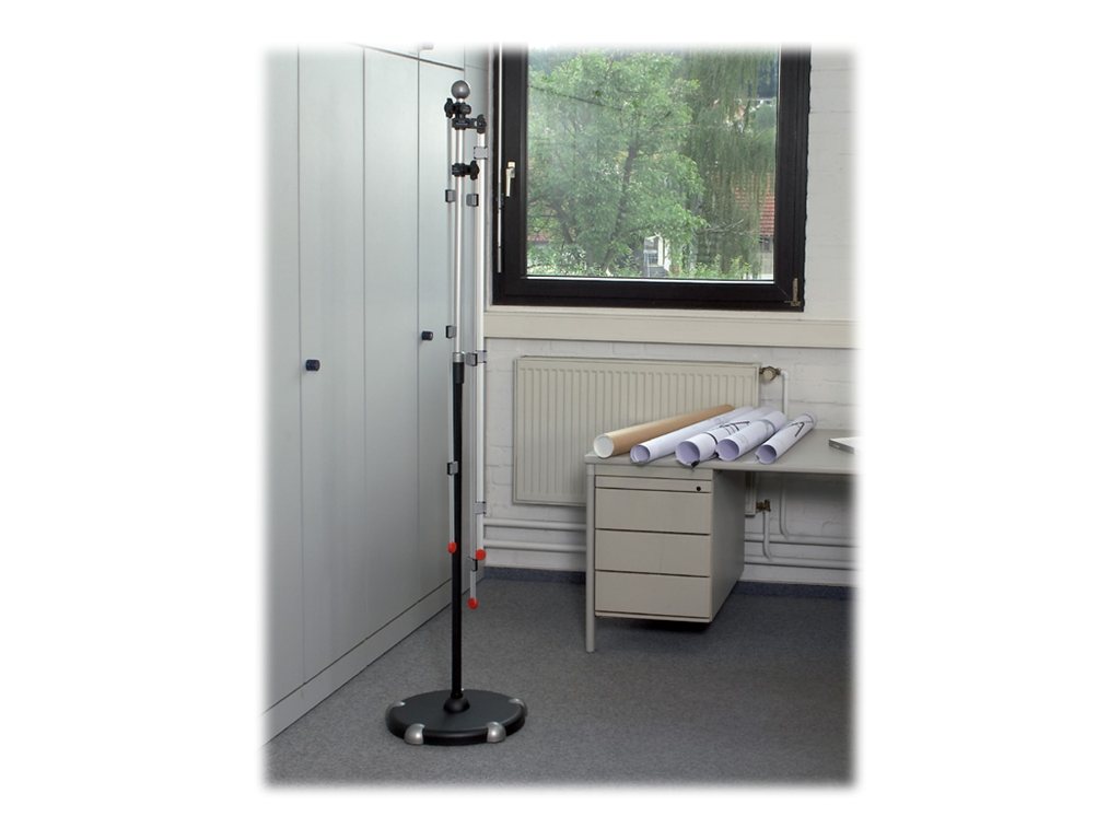 MAUL Planhalter Mobil mit Teleskopauszug 140–200 cm für A0 Aluminium Grau, Schwarz, Silber