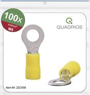 Quadrios 22C458 Ringkabelschuh Querschnitt (max.)=6.0 mm² Loch-Ø=6.5 mm Teilisoliert Gelb 1 Set (22C458)