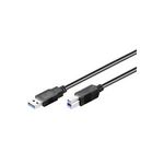 Wentronic Goobay USB 3.0 SuperSpeed Kabel, Schwarz, 0.5 m - USB 3.0-Stecker (Typ A) > USB 3.0-Stecker (Typ B) (95722)