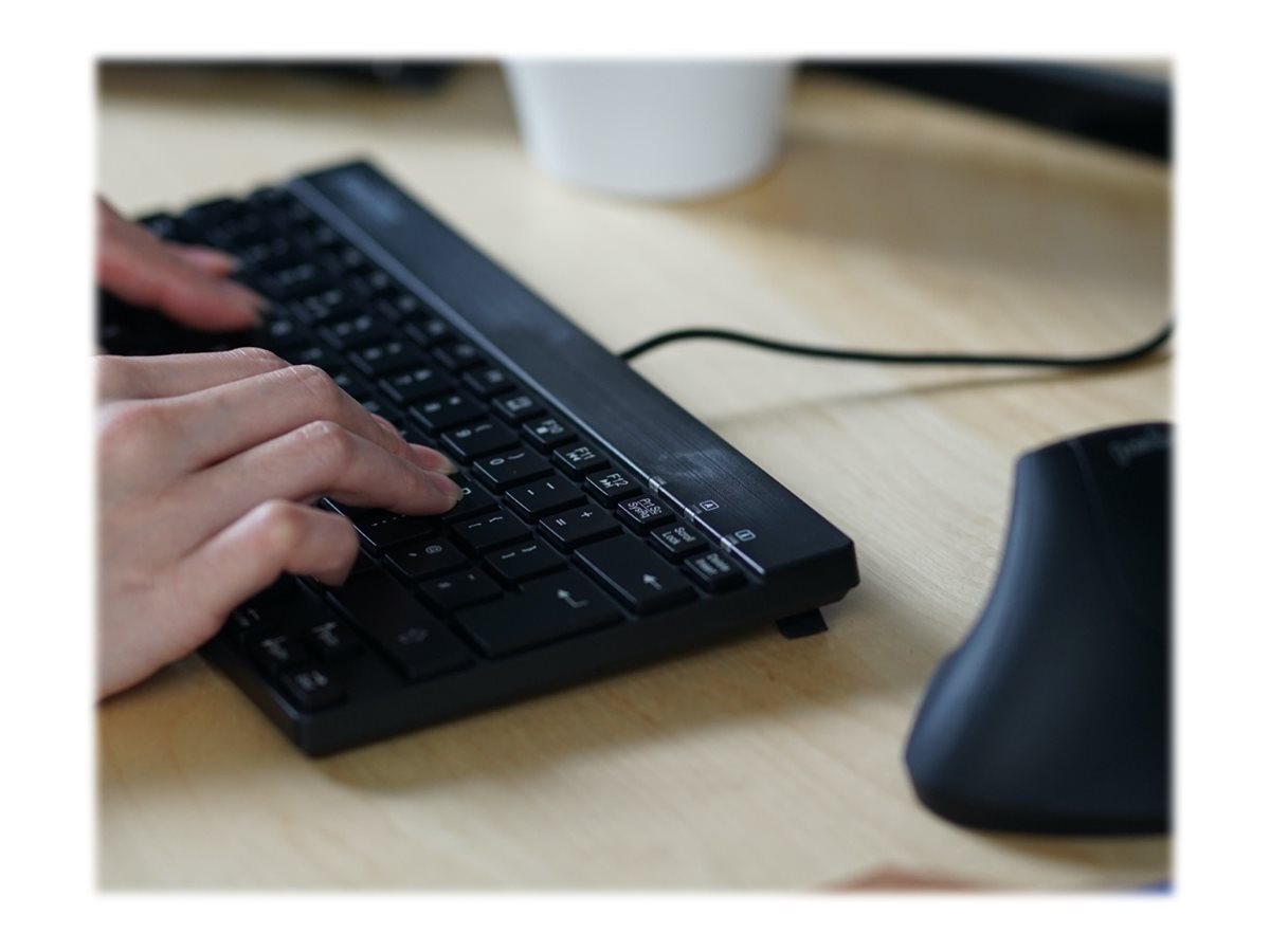 Perixx PERIBOARD-426 Mini Tastatur USB 80 Tasten QWERTZ Schwarz