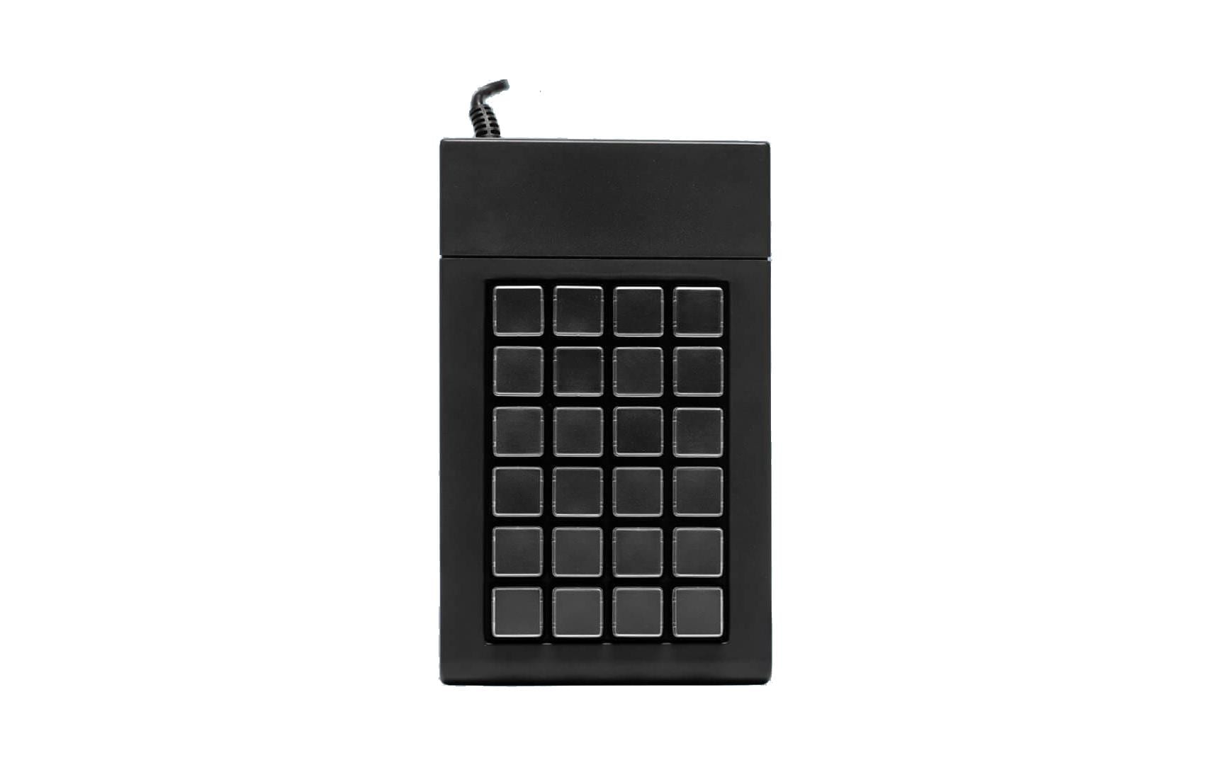 Active Key Contour AK-100/24 Kabelgebundene Mini-Tastatur USB 24 Tasten QWERTZ (CH) Schwarz