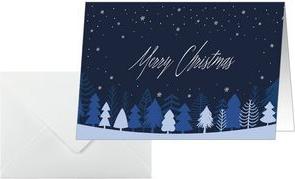 sigel Weihnachtskarte "Snowflake Serenity", A6 quer (A5) für Inkjet/Laser/Kopierer, Weißkarton 250 g/qm, - 1 Stück (DS635)