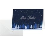sigel Weihnachtskarte "Snowflake Serenity", A6 quer (A5) für Inkjet/Laser/Kopierer, Weißkarton 250 g/qm, - 1 Stück (DS635)