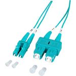 EFB Elektronik O0314.5-1.2 Glasfaserkabel 5 m 2x SC 2x LC OM3 Aqua-Farbe (O0314.5-1.2)