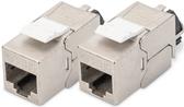 DIGITUS CAT 6A Keystone Jack shielded 2 pcs. tool free connection (DN-93617-2)