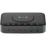 4smarts 7in1 GaN Ladestation 100W mit Wireless schwarz/grau (540571)
