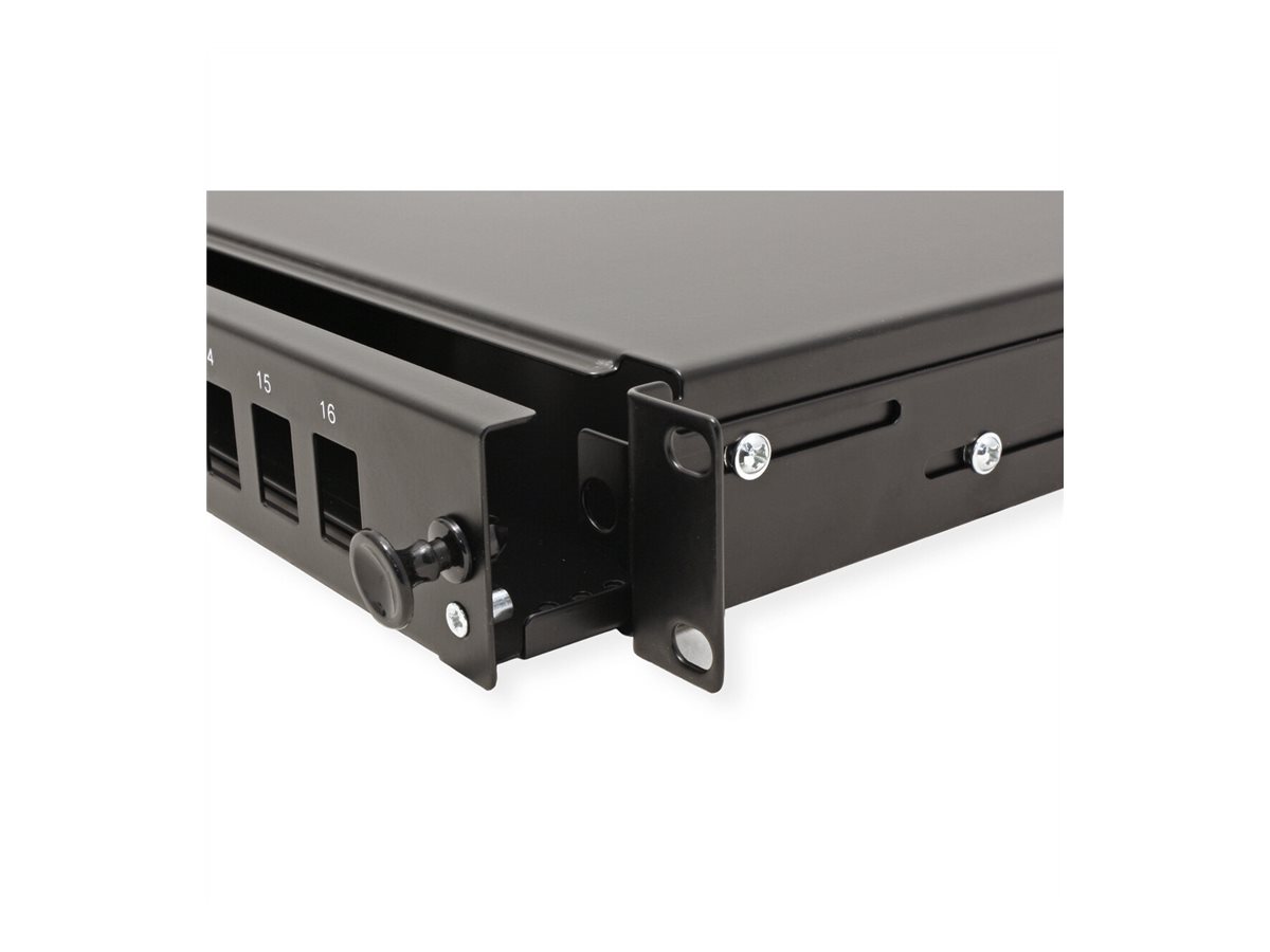ROLINE 19" LWL Patchpanel Box für 16x Keystones 1U Schwarz
