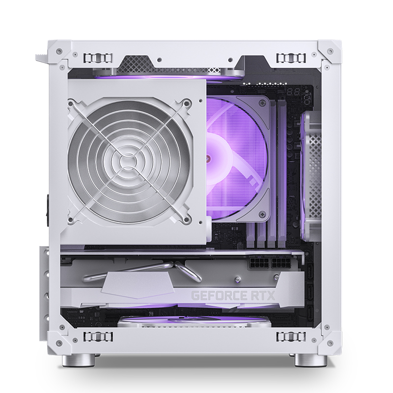 Jonsbo C6 Micro-ATX Systemgehäuse Mini Tower Weiß