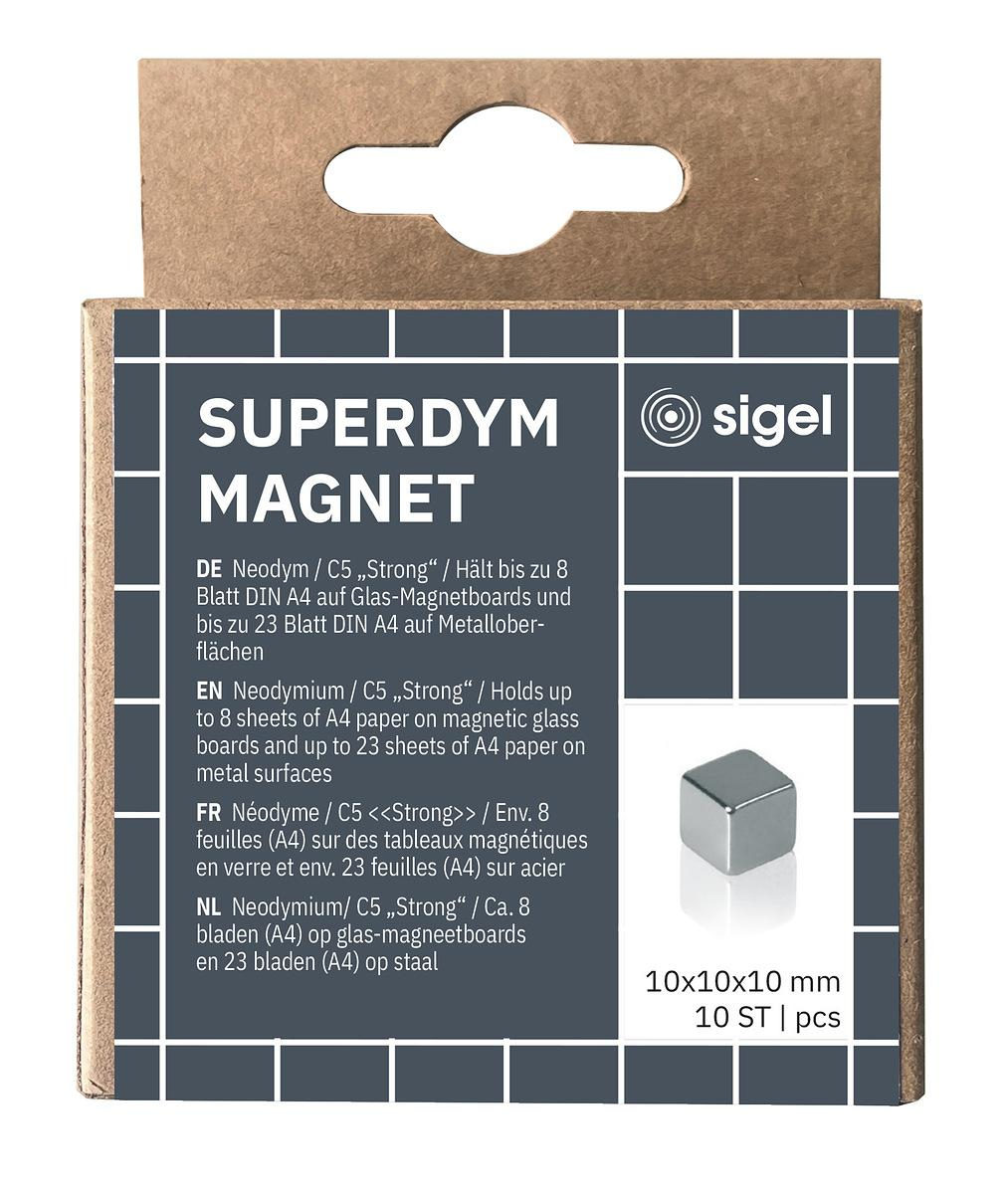 Sigel BA193 Neodym-Magnete 10 mm Silber