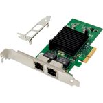 InLine Dual-Gigabit Netzwerkkarte 2x RJ45 1 Gb/s PCIe x4 inkl. Low-Profile (51125B)