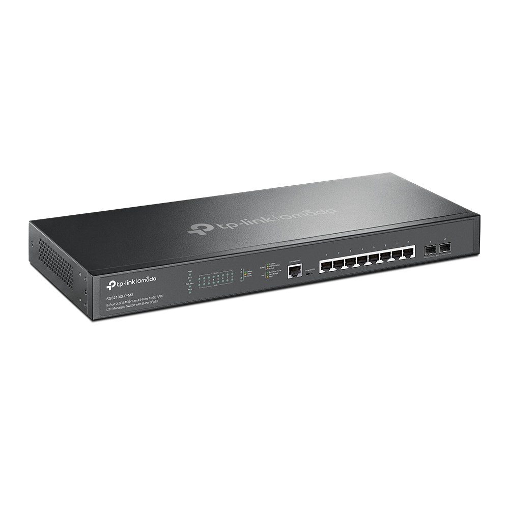 TP-Link Omada SG3210XHP-M2 Managed L2+ Switch 10 Port PoE+ Schwarz