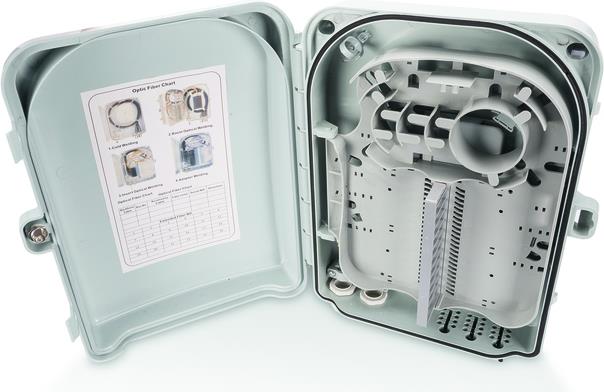Digitus DIGITUS DN-968911 Glasfaser-Verteilerbox 24 Ports Grau