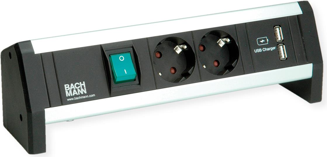 Bachmann Steckdoseneinheit 2xSchuko,USB 902.1837 (902.1837)