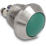 Delock Drucktaster zum Einbau 12mm 2 x Schraubklemme grun (22034)