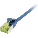 Patchkabel RJ45, CAT6A 500Mhz, 0,25m, blau, U/FTP, slimline rund d=3,8mm, TPE/LSZH(Superflex), AWG32, mitCat.7 Rohkabel, Synergy 21 (S217331V3)