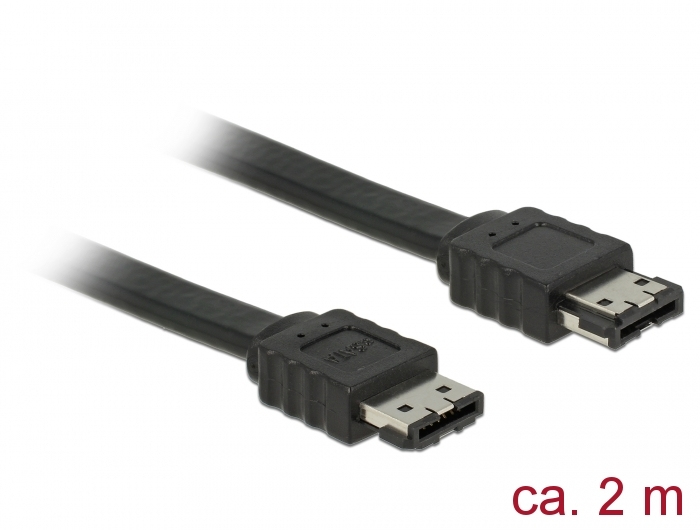 Delock eSATA-Kabel 2 m Schwarz