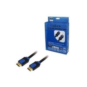 LogiLink HDMI Kabel High Speed, mit Ethernet Kabel, 10,0 m zur Übertragung von Audio, Video und Ethernet Daten (CHB1110)