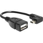 Delock Kabel Mini USB Stecker gewinkelt > USB 2.0-A Buchse OTG 16 cm (83245)