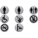 helit Piktogramm "Rauchen verboten", Durchmesser: 115 m selbstklebend, aus Edelstahl mit schwarzem Aufdruck, - 1 Stück (H6271500)