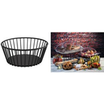 APS Brot- und Obstkorb URBAN, rund, Durchmesser: 170 mm aus schwarzem Metall, Durchmesser: 170 mm, Höhe: 70 mm - 1 Stück (30410)