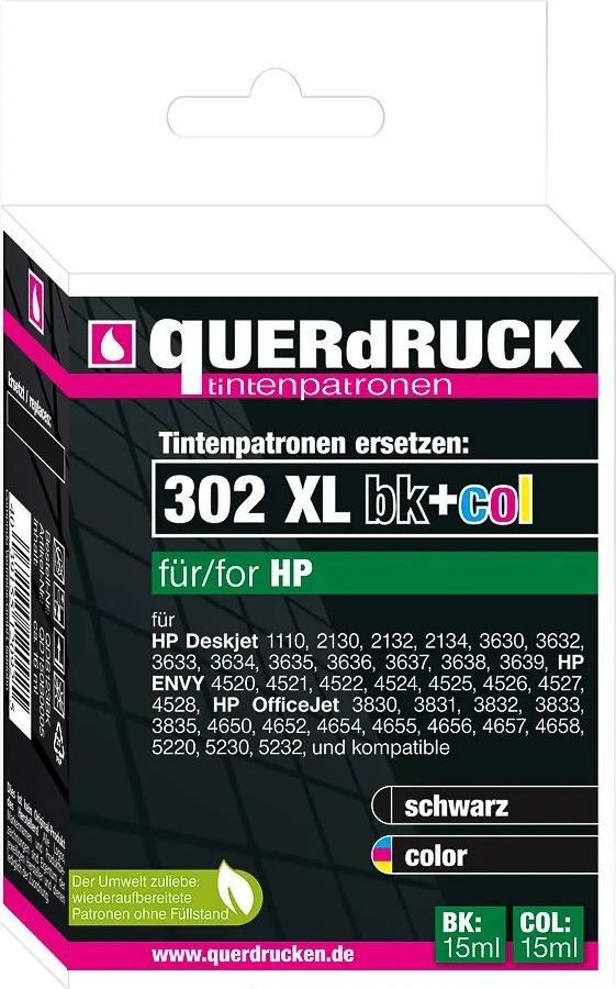 TINTE FUER HP 302XL (2) BLACK+COLOR Blister (QD150H0006)