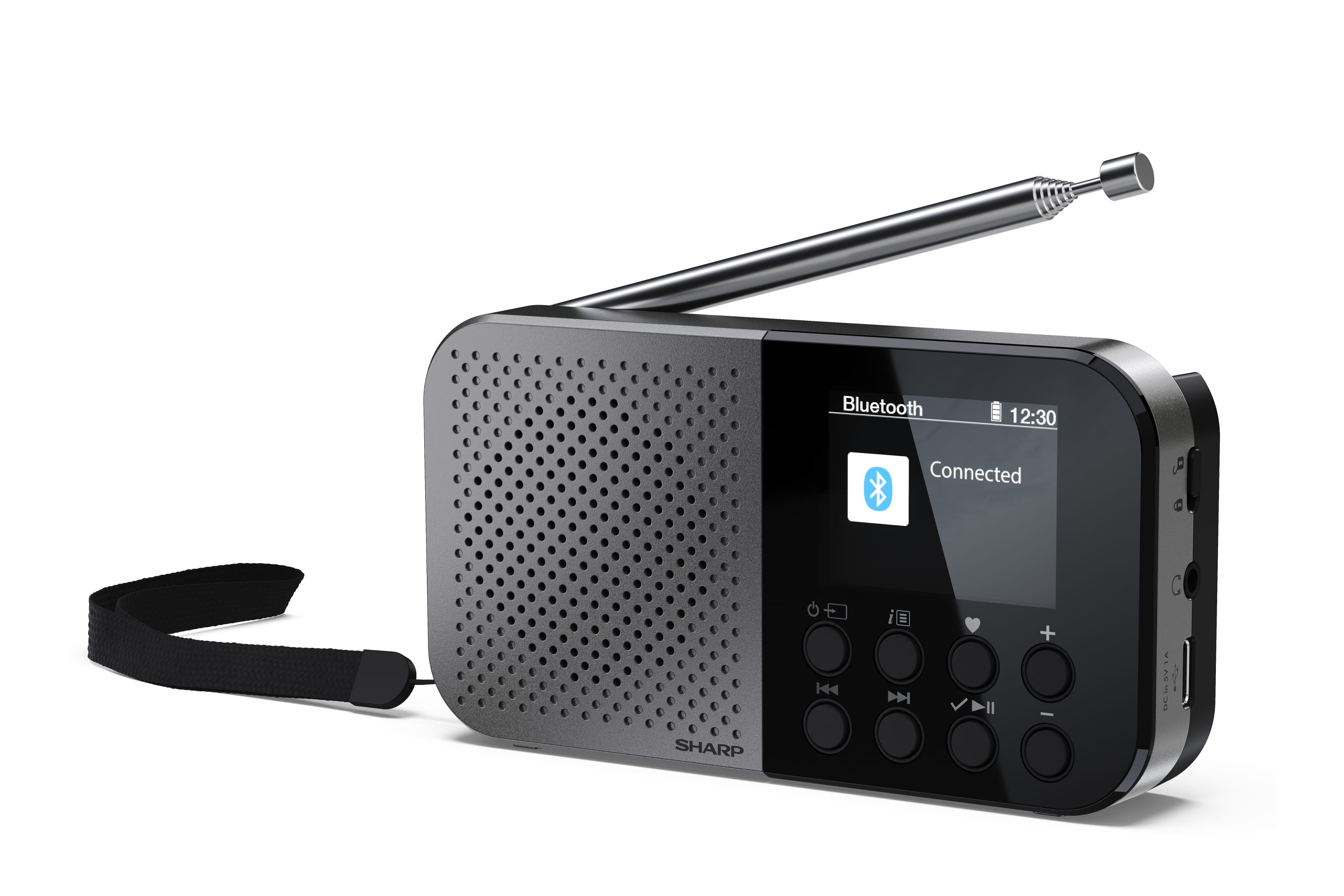 Sharp DR-P520 Tragbares DAB+/Bluetooth Radio mit USB-C und Akku Schwarz