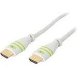 HDMI High Speed mit Ethernet Kabel A/A Stecker/Stecker, weiß, 1 m Hersteller: Techly (ICOC-HDMI-4-010WH)