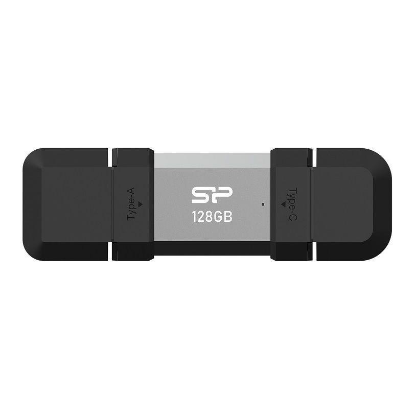 Silicon Power Mobile C51 USB-Flash-Laufwerk 128 GB USB-A/USB-C Schwarz, Silber