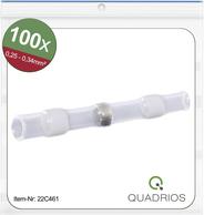 Quadrios 22C461 Stoßverbinder mit Schrumpfschlauch 0.25 mm² 0.34 mm² Vollisoliert Weiß 1 Set (22C461)