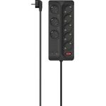 Hama Steckdosenleiste, 8-fach, Überspannungsschutz, Schalter, 1,5 m, Schwarz (00223162)