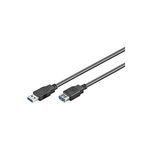 Wentronic Goobay USB 3.0 SuperSpeed Verlängerungskabel, Schwarz, 5 m - USB 3.0-Stecker (Typ A) > USB 3.0-Buchse (Typ A) (95726)
