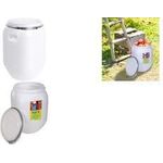 EDA Aufbewahrungs-Fass, 25 Liter, Kunststoff, weiß aus Kunststoff, multifunktional verwendbar, da - 1 Stück (010558 NA)