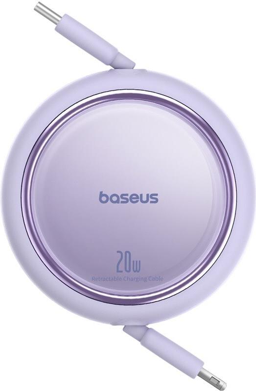 Baseus Free2Pull Expandable USB C zu iP Ligtning Schnellladekabel 1 m 20 W Lila (P10364501511-00)